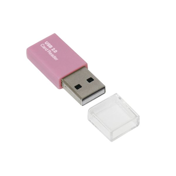 (まとめ) Digio2 USB2.0 microSD用 カードリーダーライター ピンク CRW-MSD78P (×2セット) b04